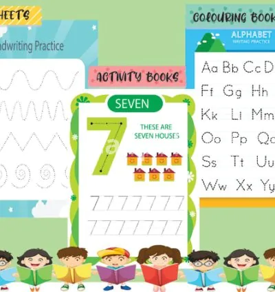 I will design kids worksheets, activity books, and coloring books