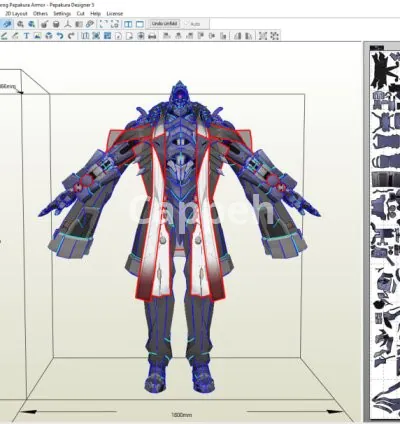 I will design 3d models full knight armor pepakura wearable cosplay