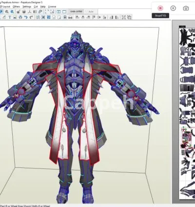 I will design 3d models full knight armor pepakura wearable cosplay