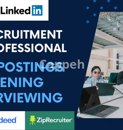 I will do job postings, recruiting and interviewing candidates