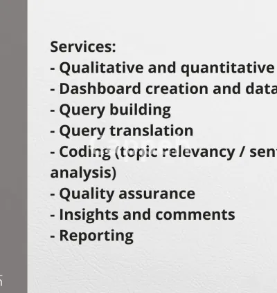 I will do web and social research consulting, analysis, and QA