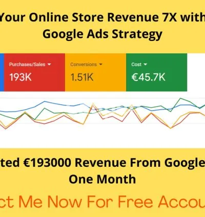 I will help to generate 7x ROI for your online store through google ads