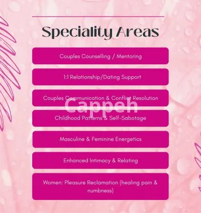 I will be your private relationship coach and couples counsellor