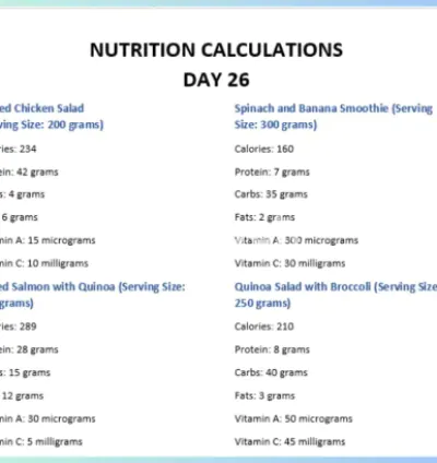 I will calculate your calories, macronutrients, and micronutrients